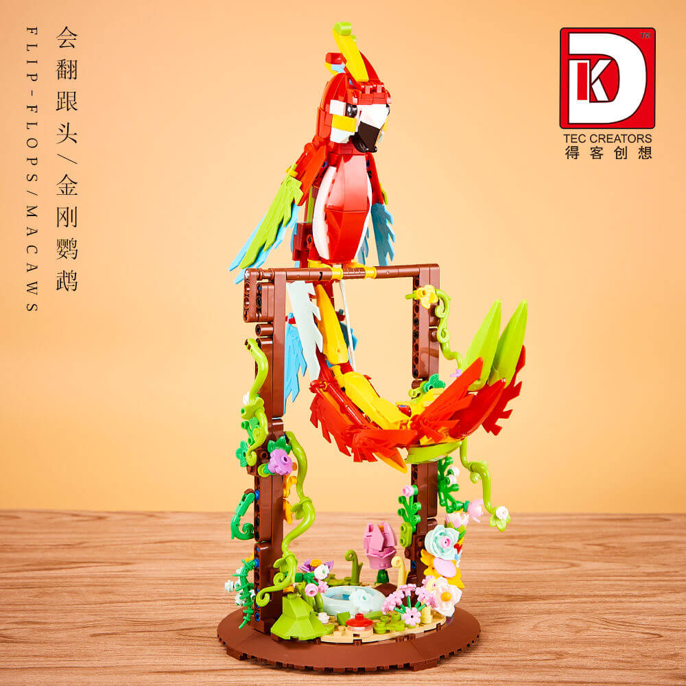 DK 6015 Parrot Flower Frame-Afobrick