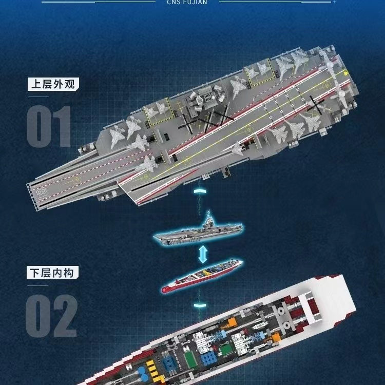QMAN 23018 Fujian Aircraft Carrier Afobrick