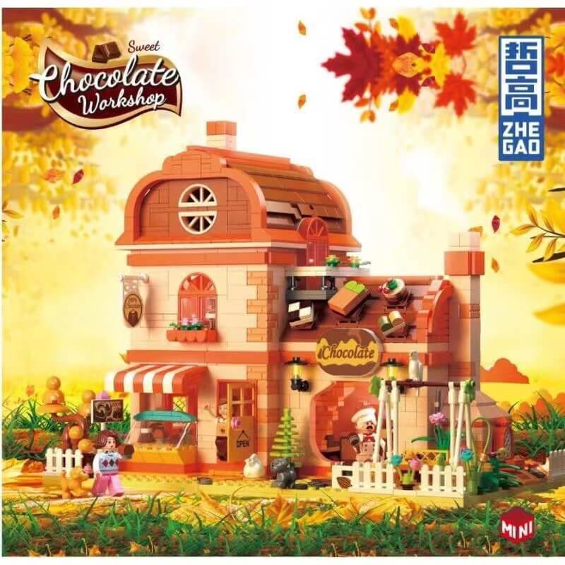 ZHEGAO 612004 Chocolate Workshop Mini Brick-Afobrick