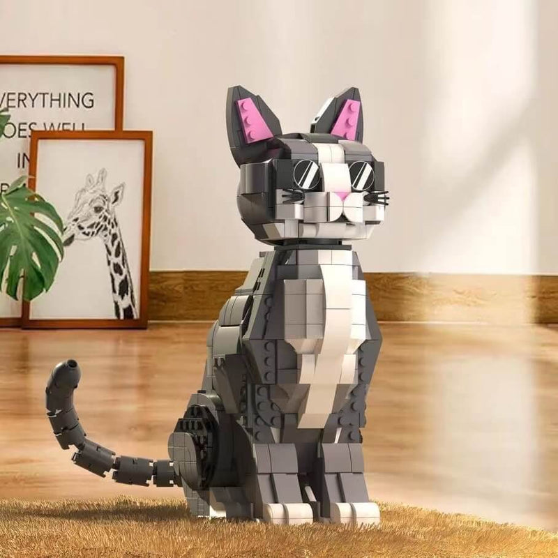 ZHEGAO Cute Cat Mini Brick