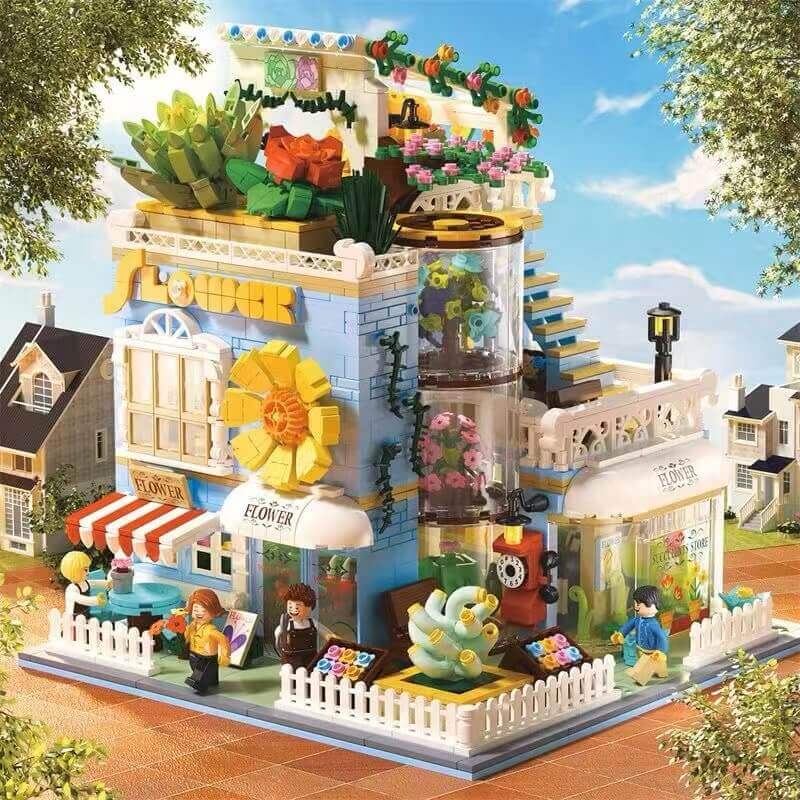 lego store succulents ZHEGAO DZ6120 Succulents Store-Afobrick