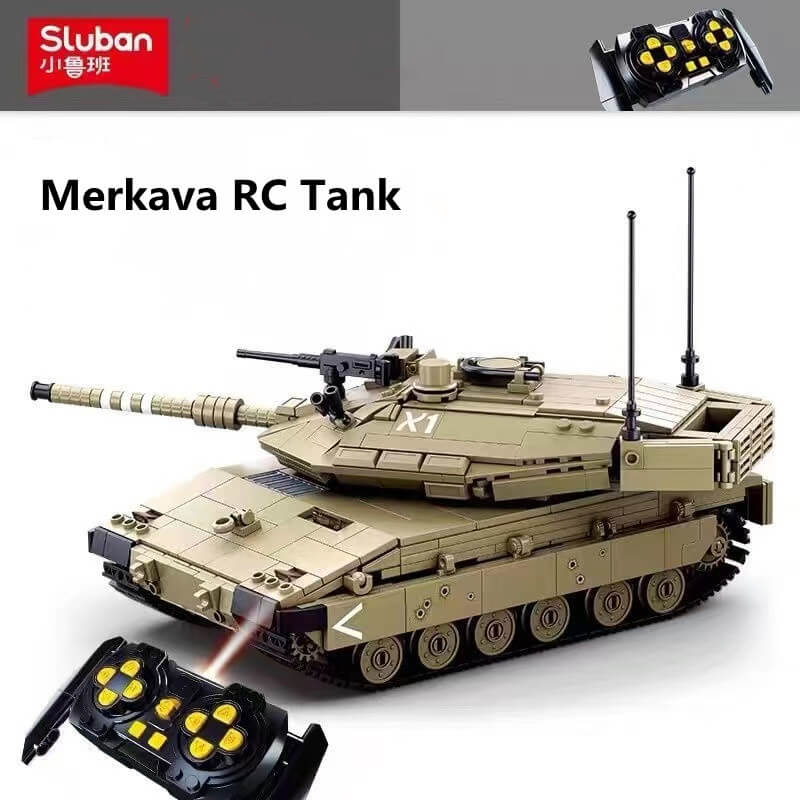SLUBAN Military Merkava RC Main Battle Tank-AFOBRICK
