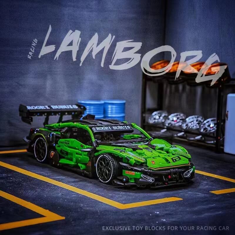 CACO BLOCK C019 Lamborghini green sports car 1:14-AFOBRICK