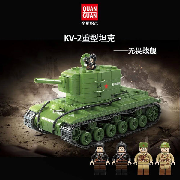QUANGUAN Military 100239 KV-2 Heavy Tank QUANGUAN