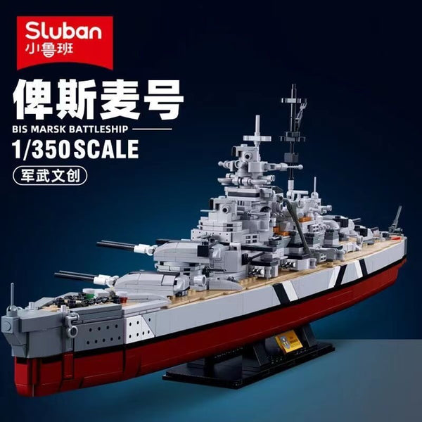 SLUBAN Military Battleship Bismarck 1/350 Sluban
