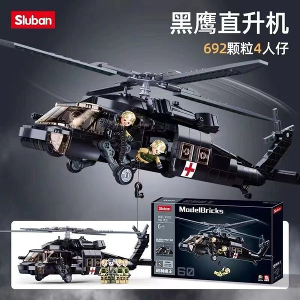 Sluban Military Black Hawk Helicopter 692PCS Sluban