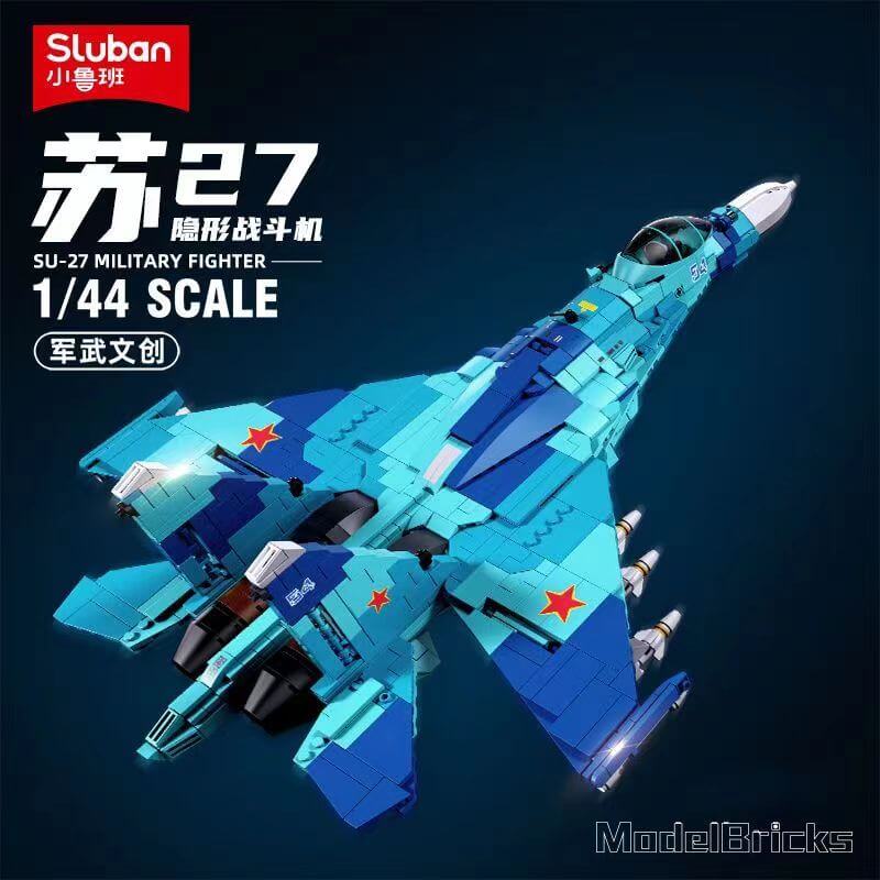 Sluban Military SU-27 Flanker-Afobrick