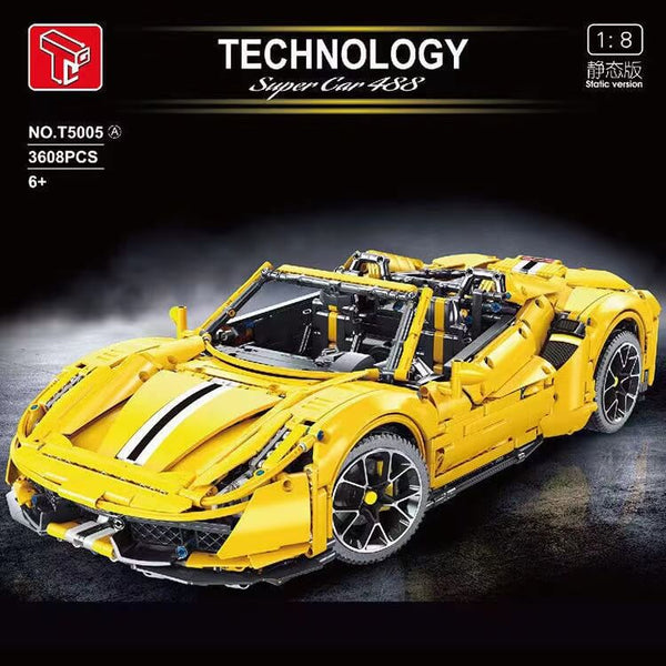 TGL T5005A Ferrari 488 yellow 3608pcs TGL