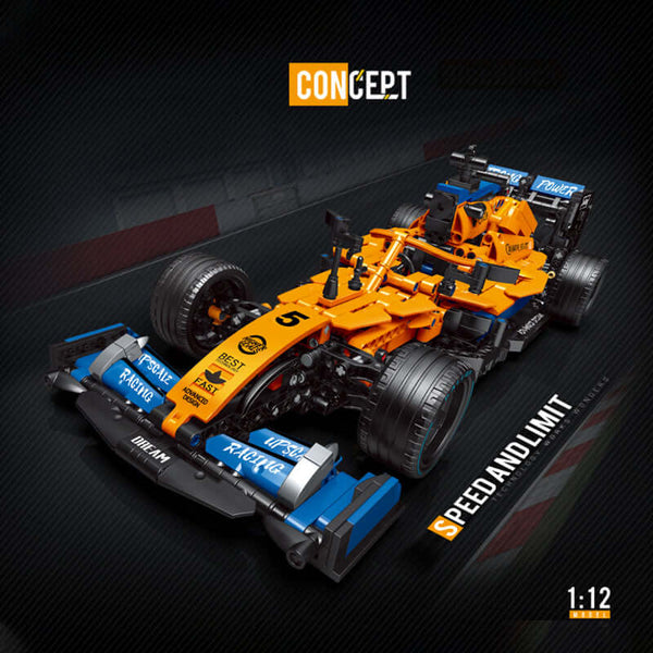 CACO BLOCK Orange F1 Formula Car 1:12 1248pcs CACO