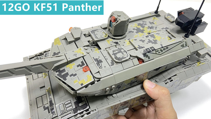 Speed Build A Lego Modern Tank With Interior And RC-12GO 96001 KF51 Panther Review