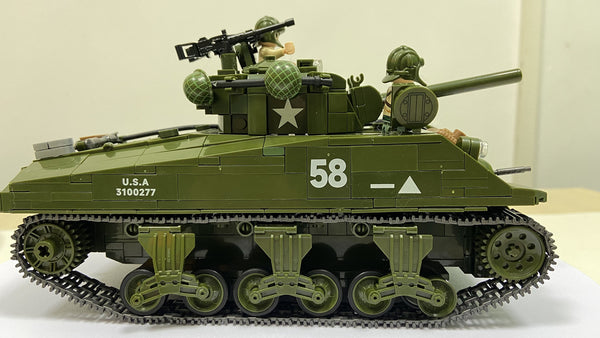 Build A Lego M4A3 Sherman Tank-Quanguan 100277 Speed Build Review