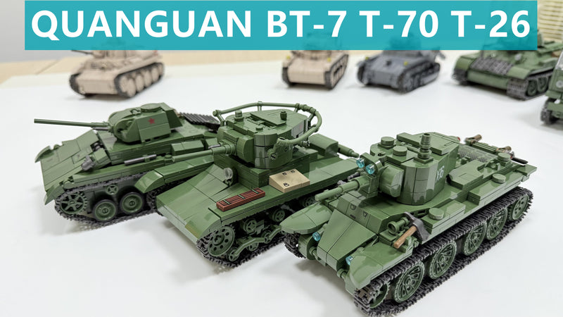 QUANGUAN BT-7 T-70 T-26 Reviews-Lego Military Tank