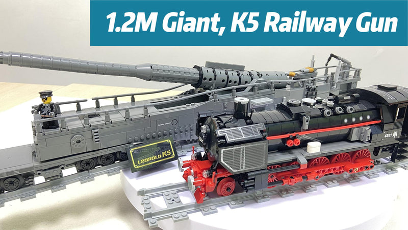 Build 1.2M Giant K5 RailWay Gun-Forange FC4301 Review-Building Block