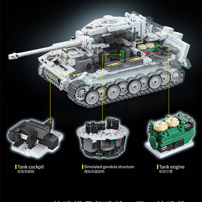 12GO 97001 Tiger tank snow paint