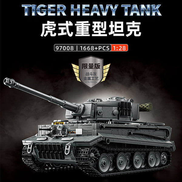 12GO 97008 Tiger heavy tank electroplating gray