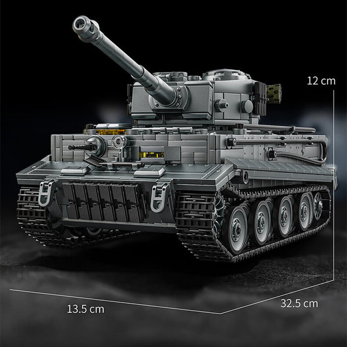 12GO 97008 Tiger heavy tank electroplating gray-Afobrick