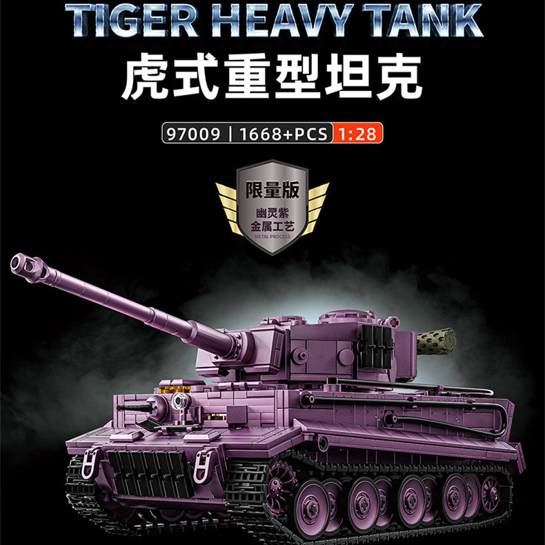 12GO 97009 Tiger heavy tank electroplating purple