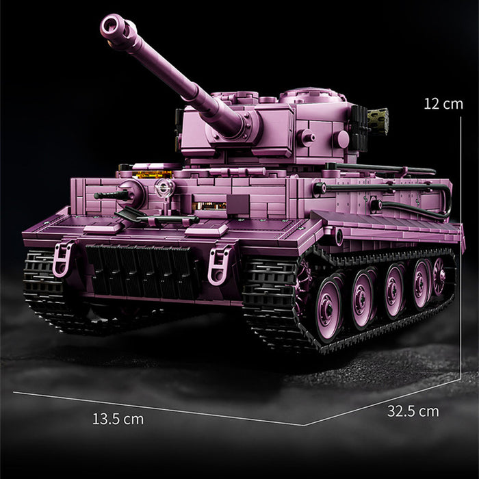 12GO 97009 Tiger heavy tank electroplating purple-Afobrick