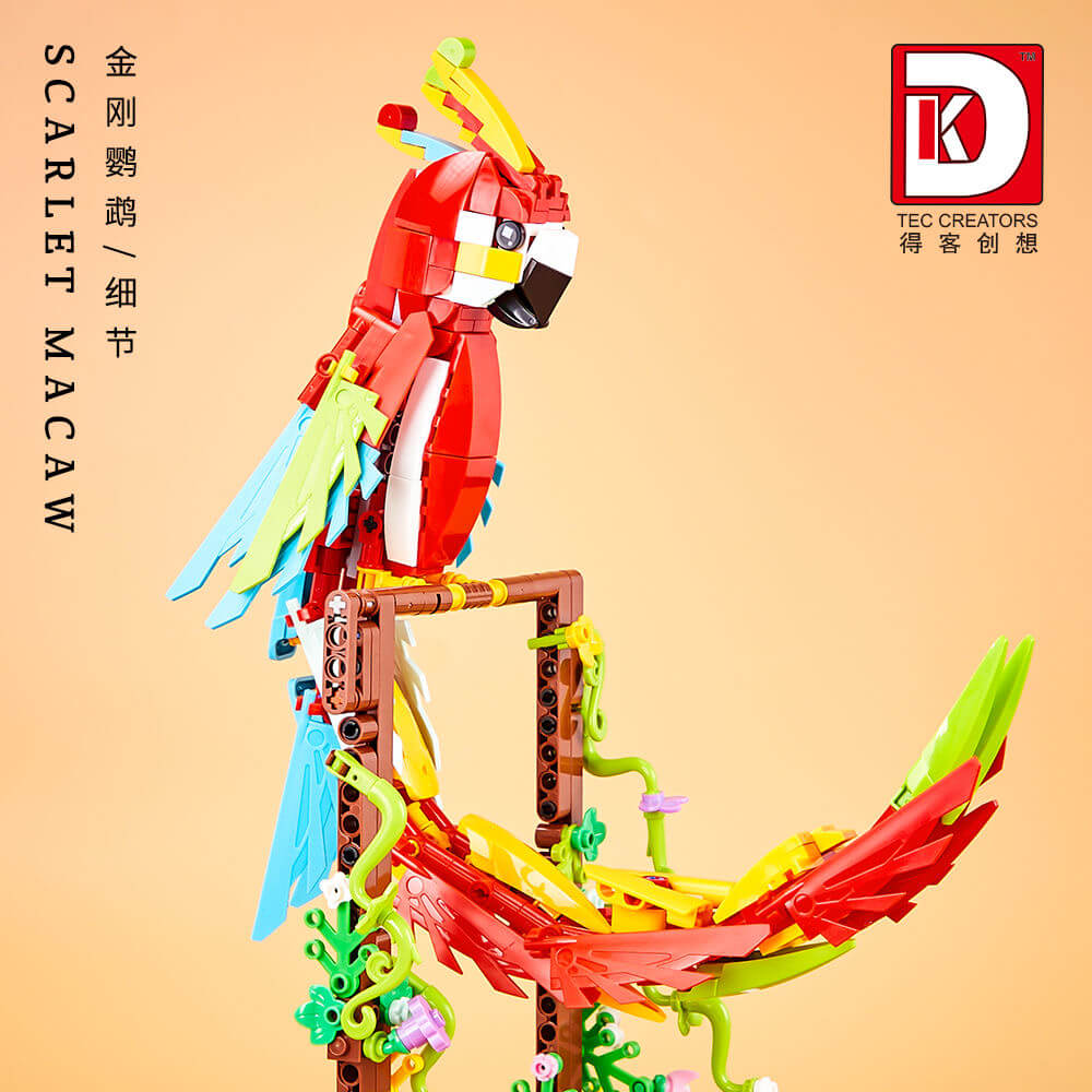 DK 6015 Parrot Flower Frame-Afobrick