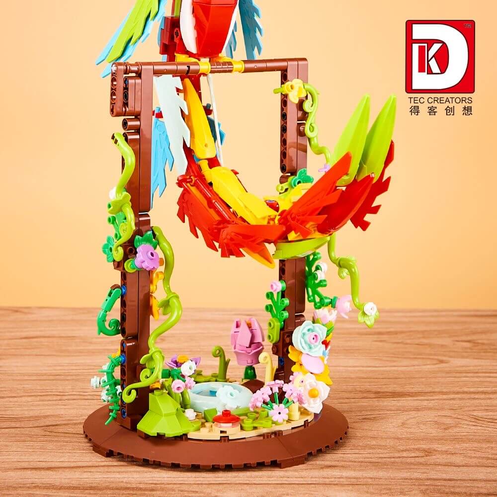 DK 6015 Parrot Flower Frame-Afobrick
