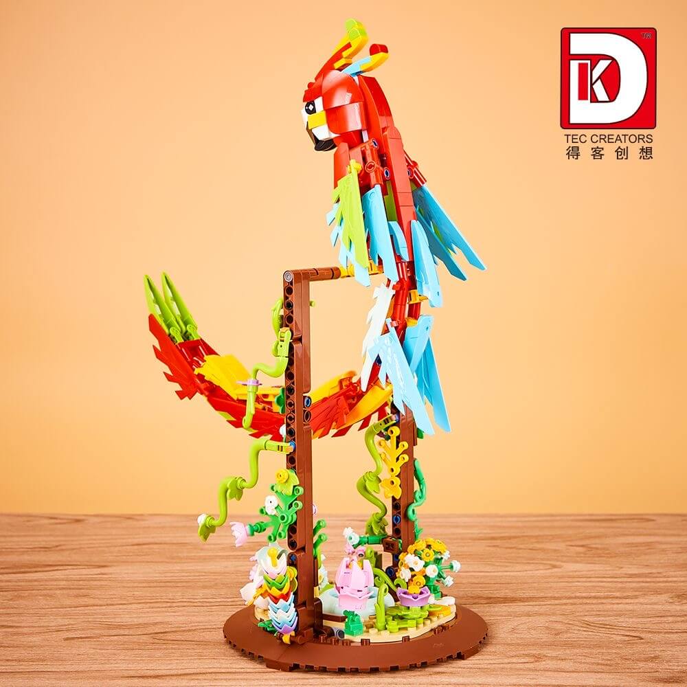 DK 6015 Parrot Flower Frame-Afobrick