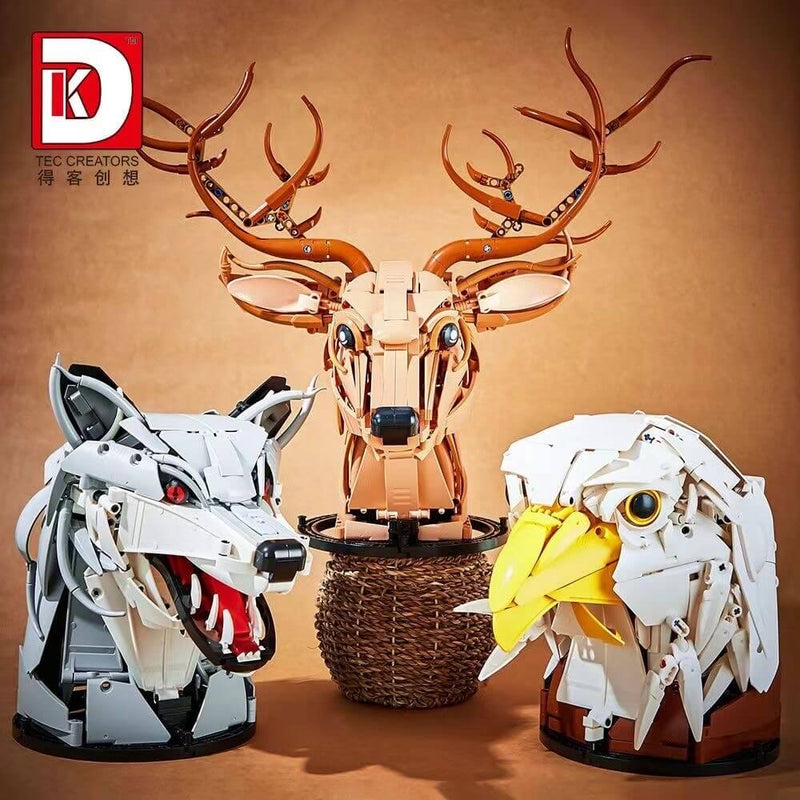 DK Animals Head carvings Ornaments