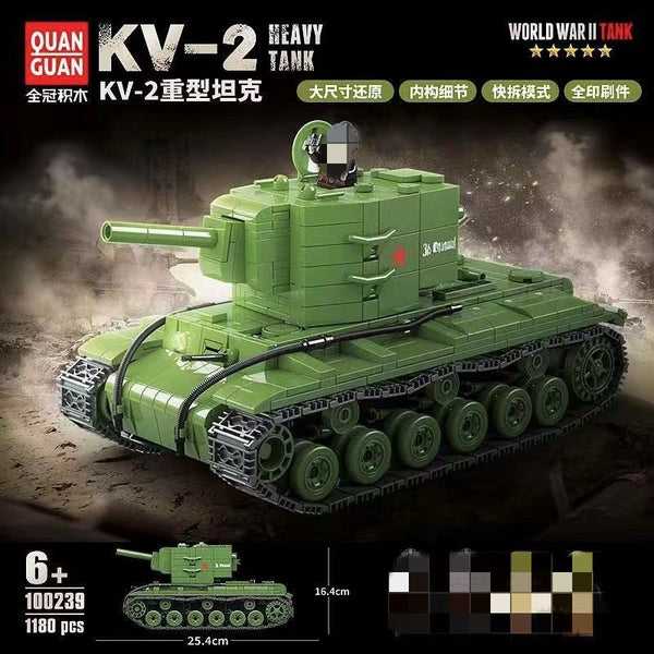 QUANGUAN Military 100239 KV-2 Heavy Tank
