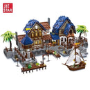 JIESTAR 89152 Medieval Harbor Afobrick