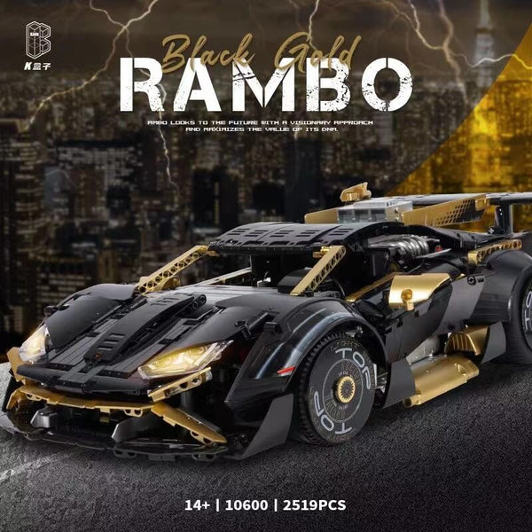 KBOX 10600 Black Gold Lamborghini Huracán STO Afobrick