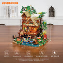 Lumibricks 10015 fog forest cabin