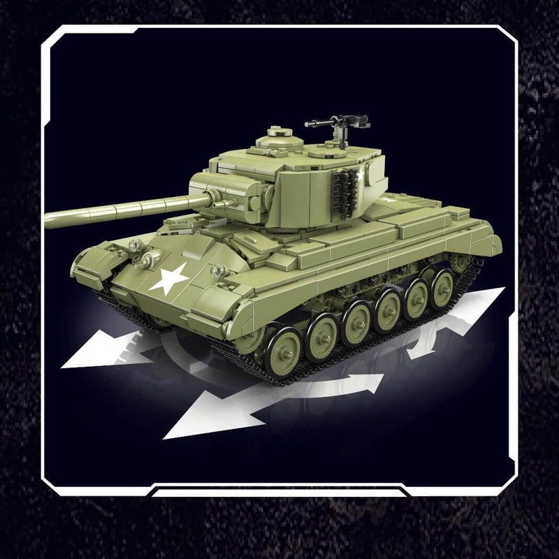 Mould King 20035 M26 Pershing Tank-Afobrick
