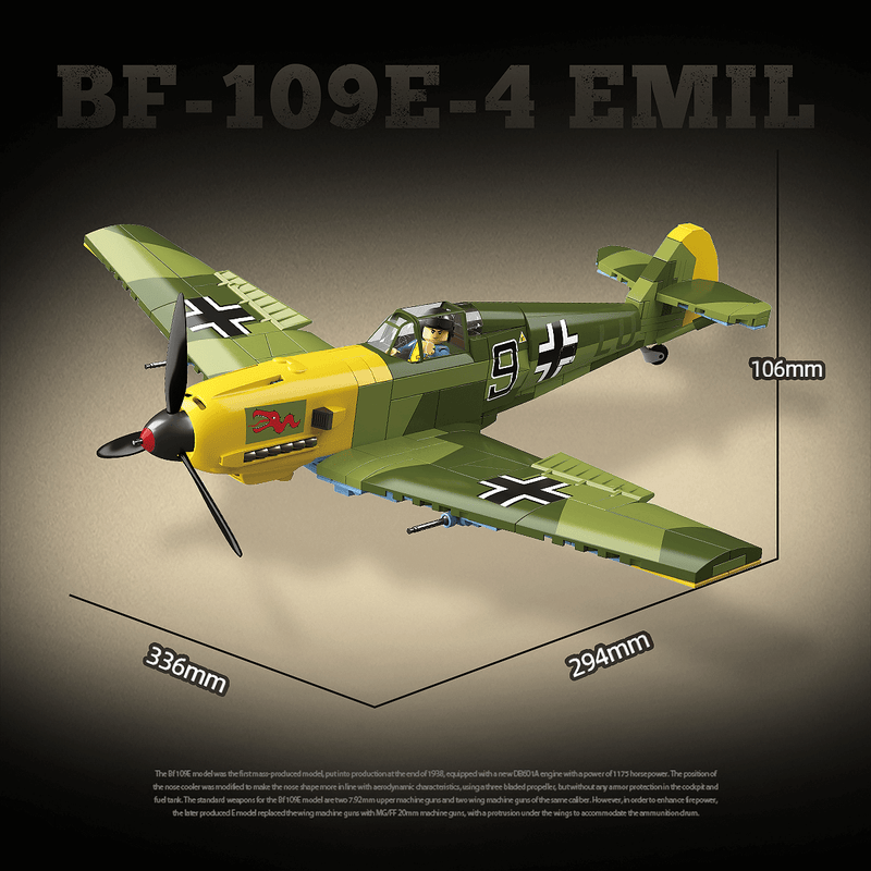 QUANGUAN 100288 Messerschmitt Bf-109 E-4 Emil