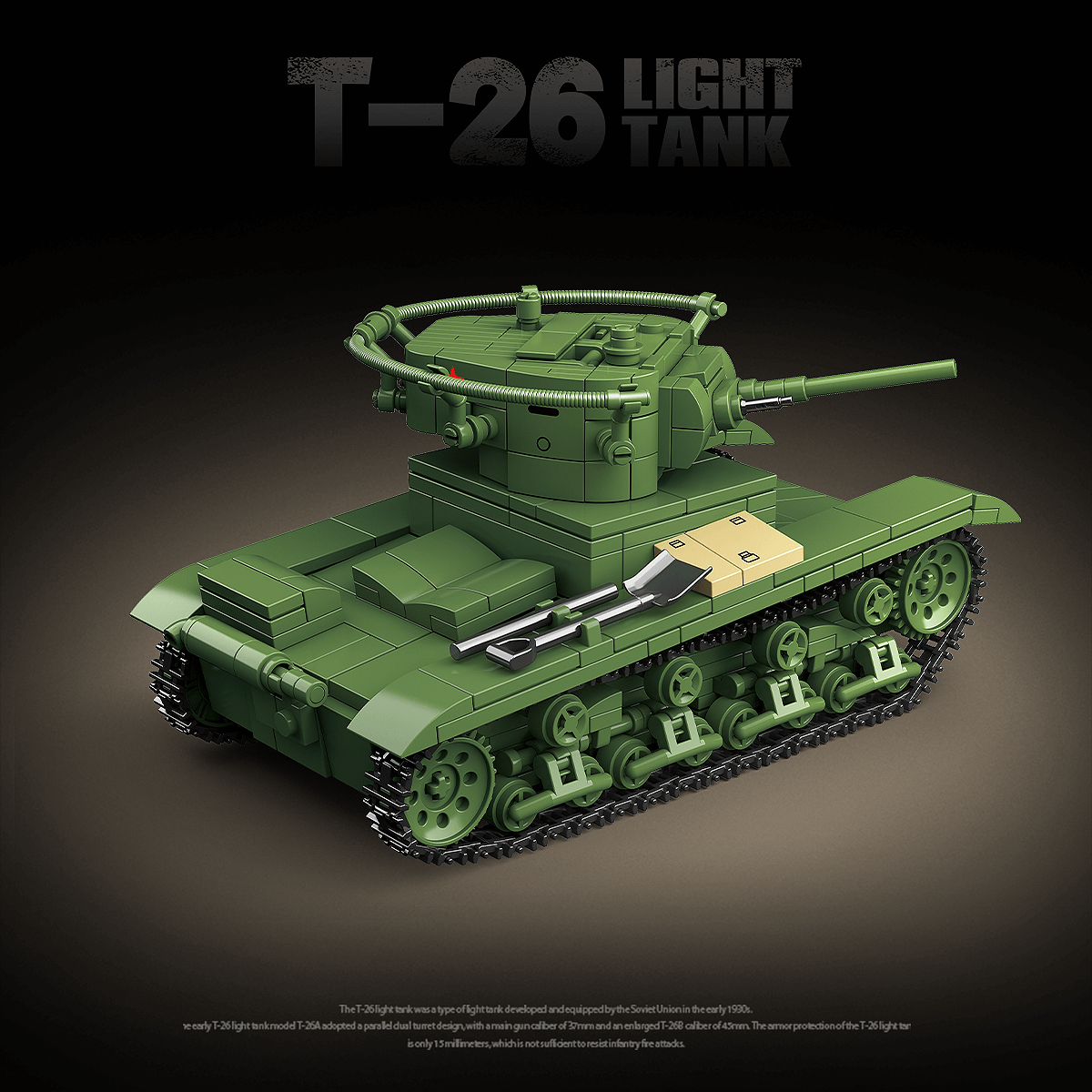 QUANGUAN 100292 T-26 Light Tank-Afobrick