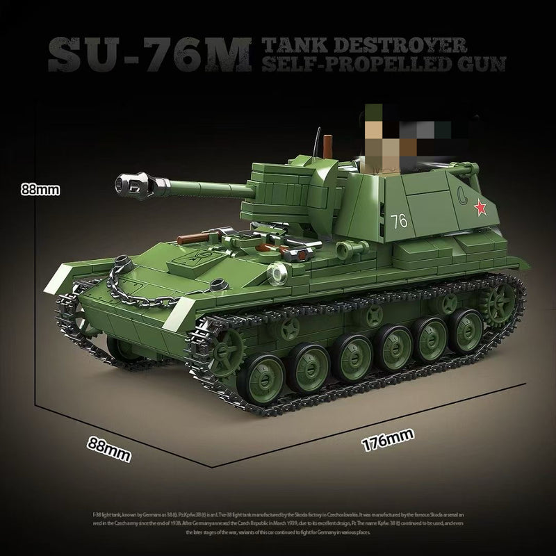 QUANGUAN 100296 SU-76m Tank Destroyer Self-propelled Gun