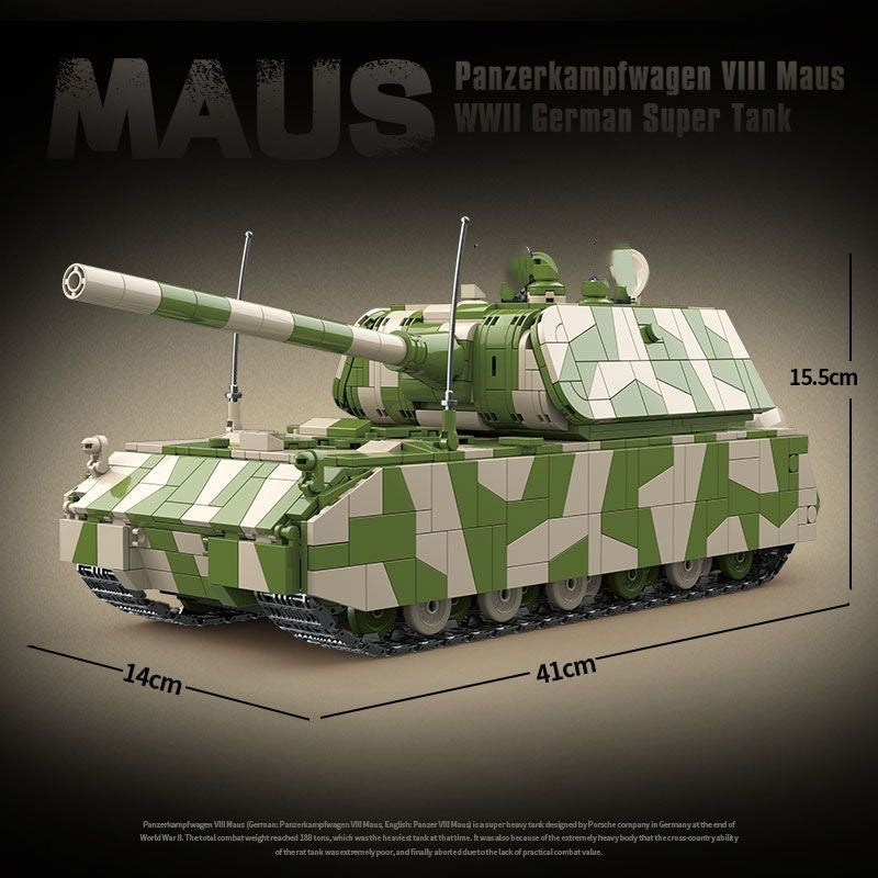 QUANGUAN Militar 100234 Panzerkampfwagen VIII Maus 2930pcs