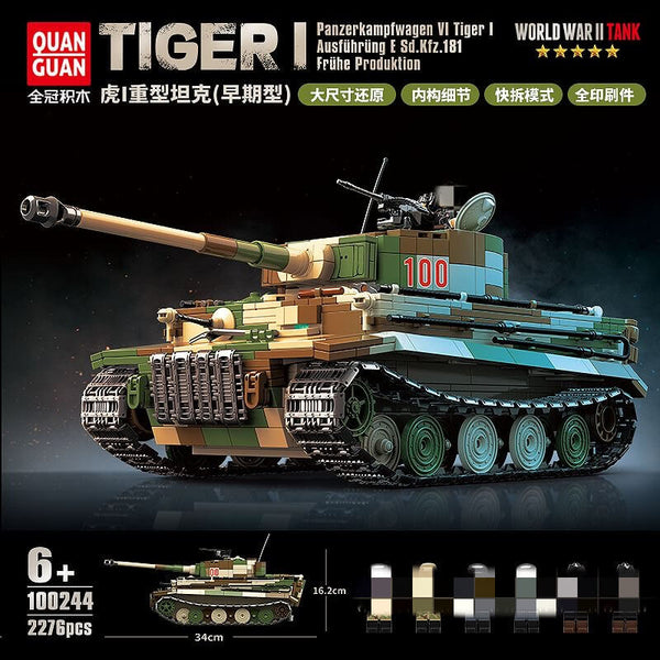 Quanguan 100244 Tiger I Heavy Tank-Afobrick