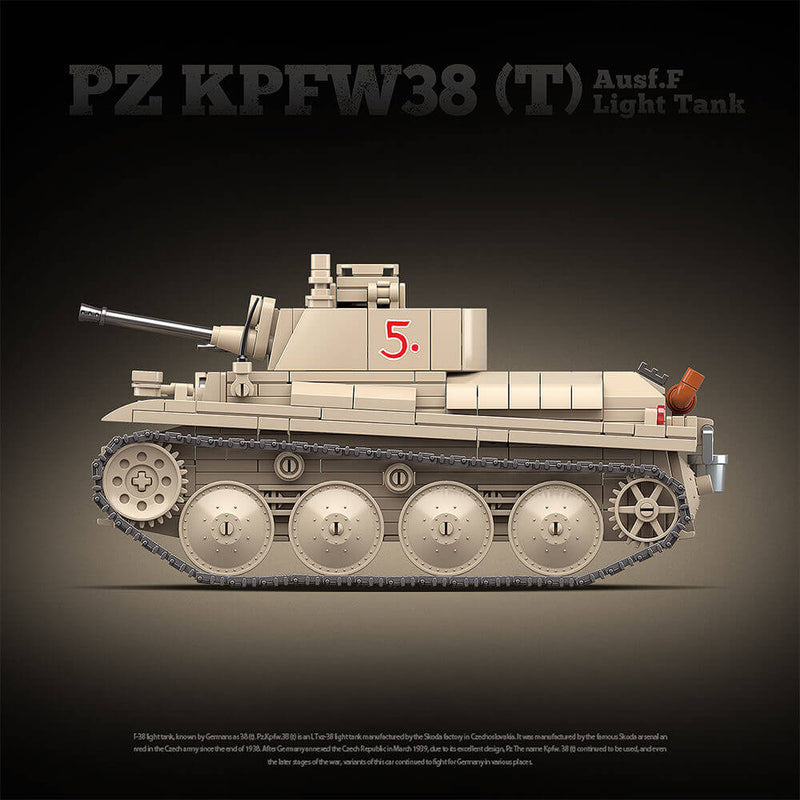 Quanguan 100285 PZ KPFW38(T) AUSF.F Light Tank