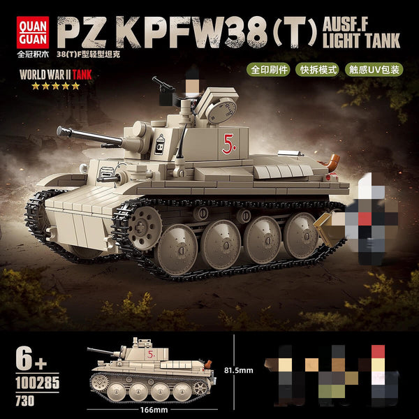 Quanguan 100285 PZ KPFW38(T) AUSF.F Light Tank