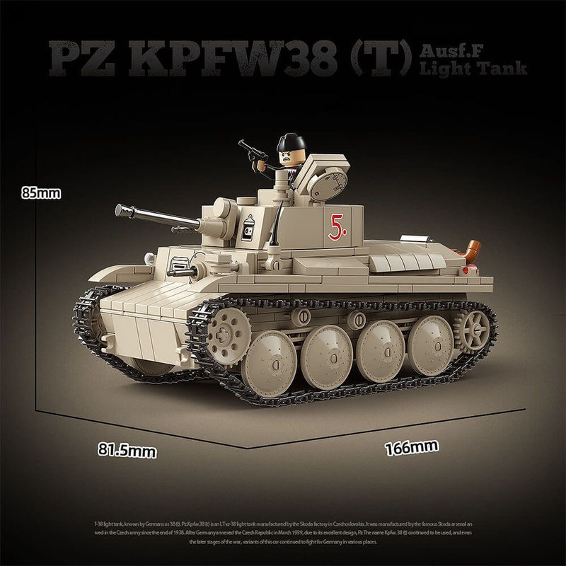 Quanguan 100285 PZ KPFW38(T) AUSF.F Light Tank