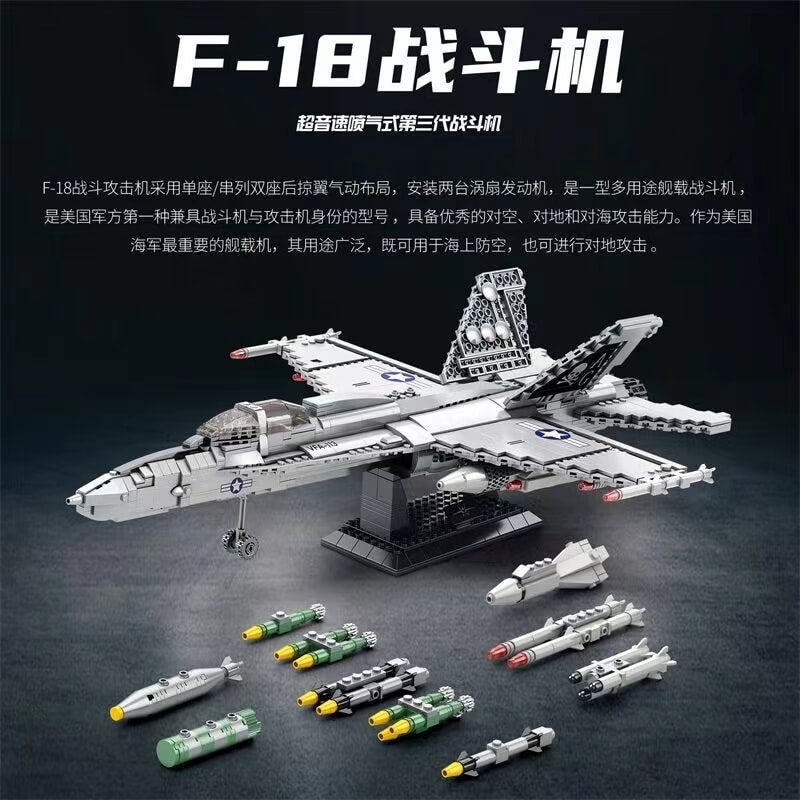 Reobrix 33022 F18 Hornet Strike Fighter-Afobrick
