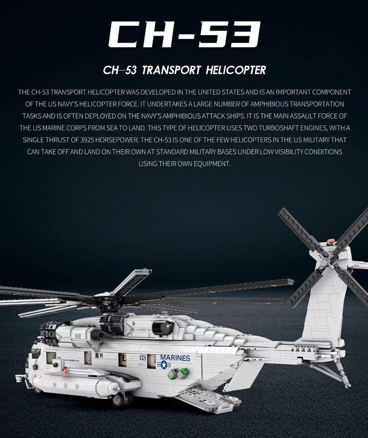 Reobrix 33037 Sikorsky CH-53E Super Stallion-Afobrick