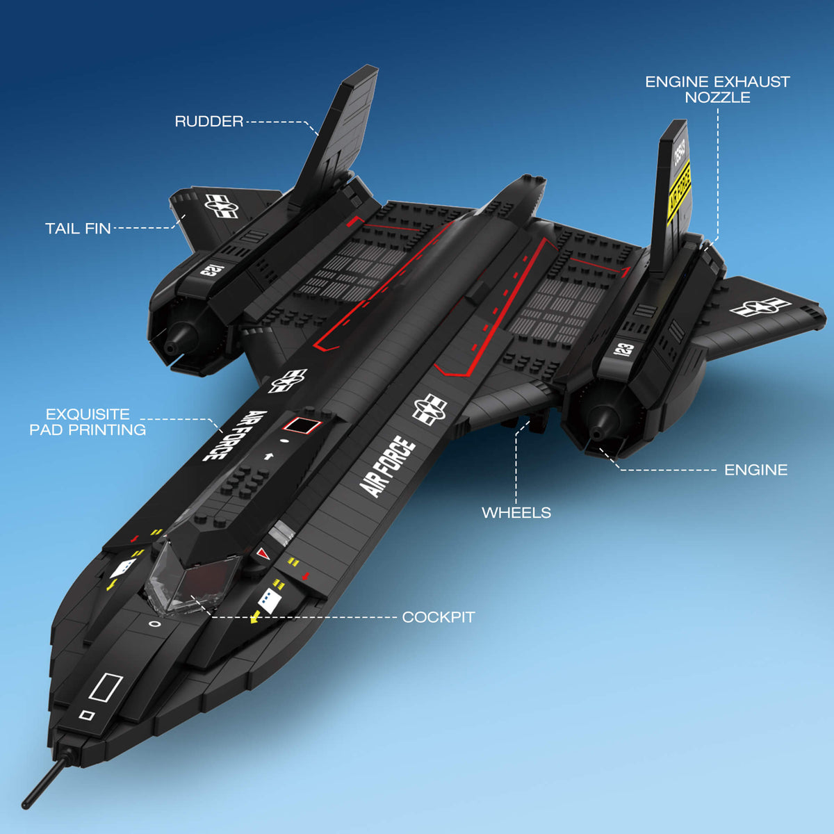 ●New!! SR71 Black Bird／ 1/72=約50cm Amazon.com: SEMKY Military Series SR-71 Reconnaissance Aircraft