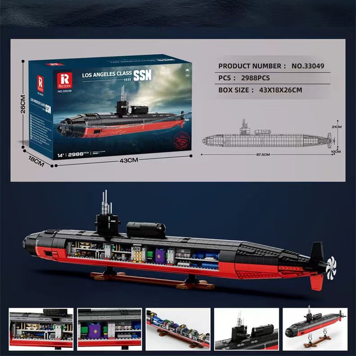 Reobrix 33049 Los Angeles Class Submarine-Afobrick