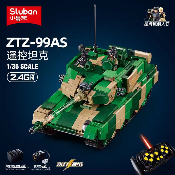 SLUBAN Military ZTZ-99AS RC Tank-Afobrick