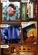 Lumibricks Small town series art gallery street scene