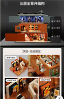 Lumibricks Small town series art gallery street scene