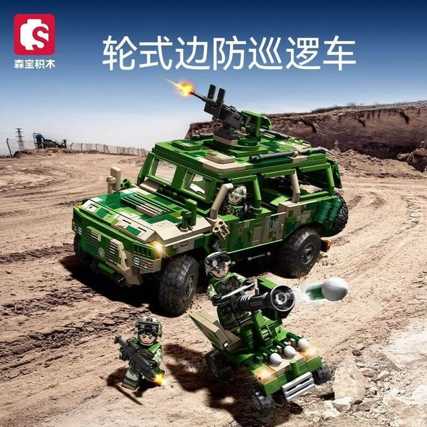 Sembo 203179 Wheeled border patrol vehicle-Afobrick