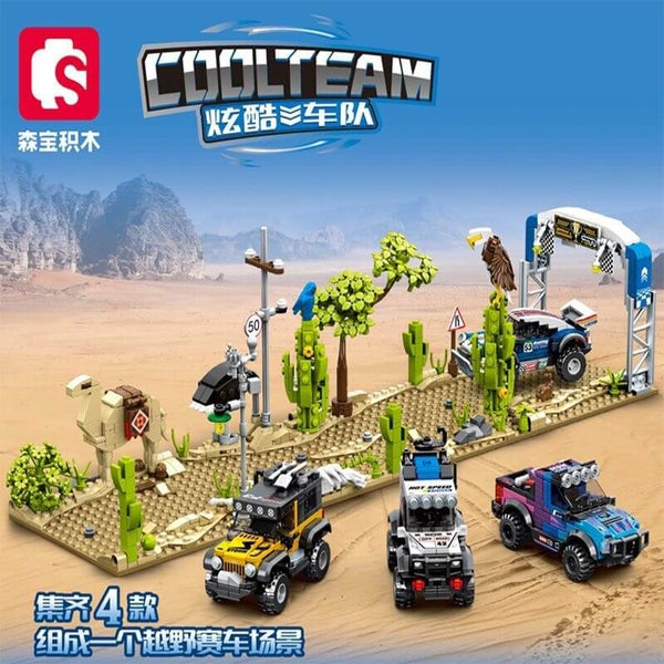 Sembo Cool convoy off-road vehicle scene 714316-714319