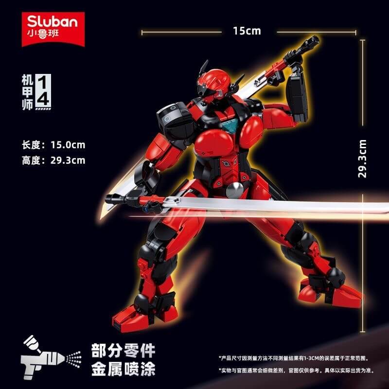 Sluban Deadpool and Wolverine Mecha