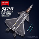 Sluban J-20 Stealth Fighter Metallic Painted Version Afobrick